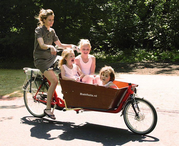 Housse de pluie noire pour coffre de biporteur court Bakfiets